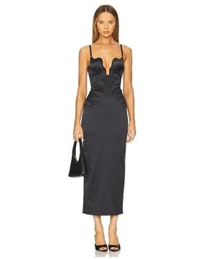 Fleur du Mal U-Plunge Maxi Dress - Black
