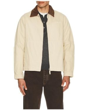 Percival Preface Contrast Collar Jacket - Natural