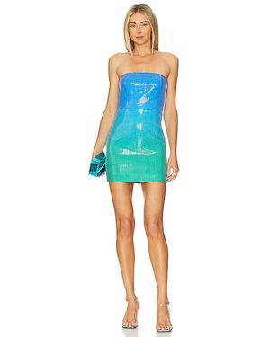 Runaway the Label Malibu Strapless Dress - Blue