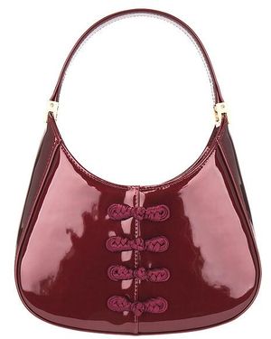 SAU LEE Mini Sau Patent Bag - Red