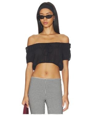 Frankie's Bikinis Blusa Paulina Chiffon En Color Negro Talla (También En S, Xs, M)
