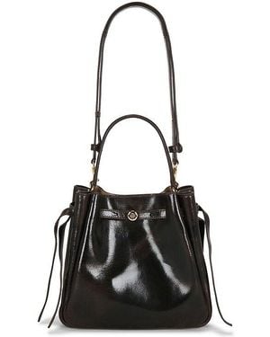 Tory Burch Romy Distressed Bucket Bag - Black