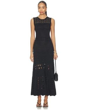 Ulla Johnson Lakshmi Eyelet Knit Dress - Black