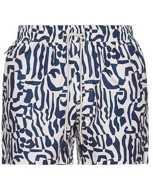 Oas Badeshorts Marbling - Blau