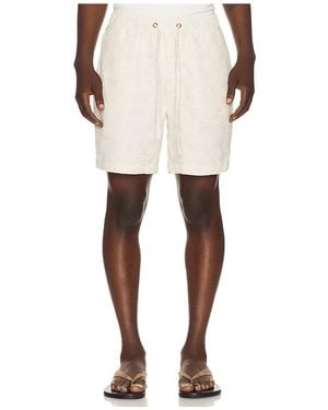 Marine Layer 6 Saturday Jacquard Linen Short - Natural