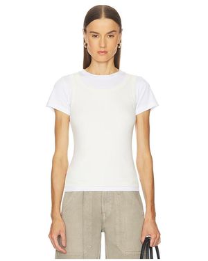 GRLFRND Layered Short Sleeve Tee - White