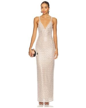 Bronx and Banco Allegra Sequin Maxi Dress - White