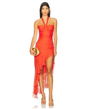 Amanda Uprichard Marabou Dress - レッド