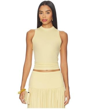 AYA MUSE Jersey High Neck Tank Top - Natural