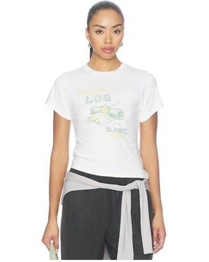 Daydreamer Sleep Like A Log Vintage Tee - White