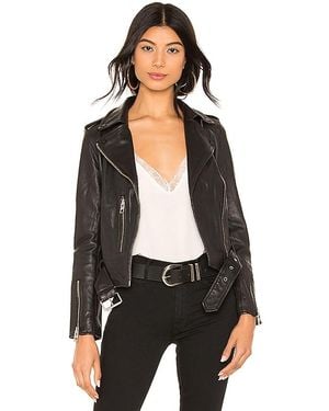 AllSaints Balfern Leather Biker Jacket - Black