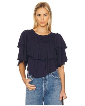 Free People Rose Party Tee - Blue
