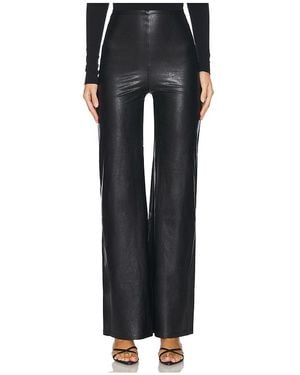 Commando Faux Leather Wide Leg Pant - Black