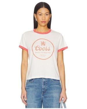The Laundry Room Coors Fine Banquet Beer Perfect Ringer Tee - White