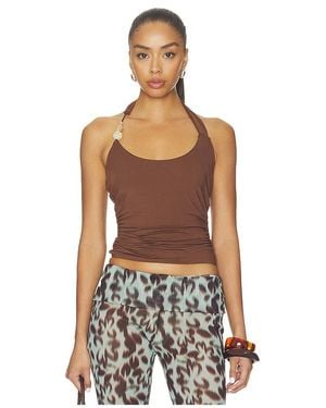 SNDY'S Lexie Twist Halter Tank - Multicolour