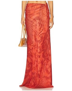 Jade Cropper Reversible Maxi Skirt - Red