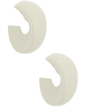 Uncommon Matters Sculpted Creole Earrings - White