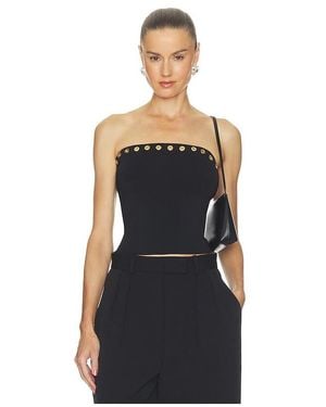 Alice + Olivia Alison Tube Top With Grommets - Black