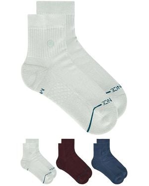 Stance Icon Quarter 3 Pack Socks - White