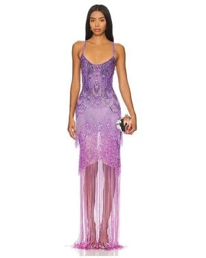 PATBO Vestido largo hand beaded - Morado