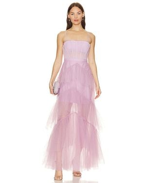 BCBGMAXAZRIA Corset Tulle Gown - Pink