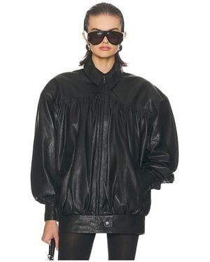 Helsa Jacke The Shirred Oversized - Schwarz