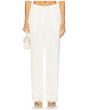 4th & Reckless Camille Satin Trouser - White
