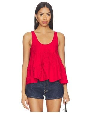 Damson Madder Stella Ruffle Cami Top - Red