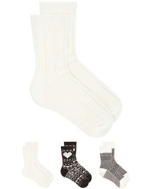 Free People Nordic Knit Sock Pack - White