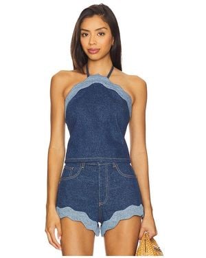 retroféte Rhonda Denim Top - Blue
