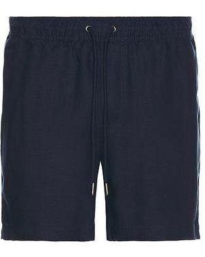Onia Air Linen Pull-On Shorts 6 - Blue