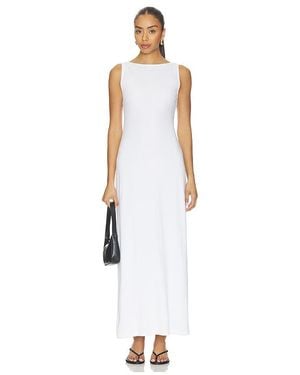 Leset Nando Boatneck Maxi Dress - White