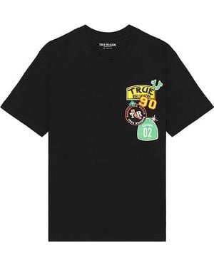 True Religion Shirt Freeway Patch - Schwarz