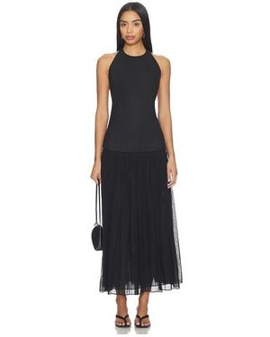 Rohe Pleated Muslin Halter Dress - Black