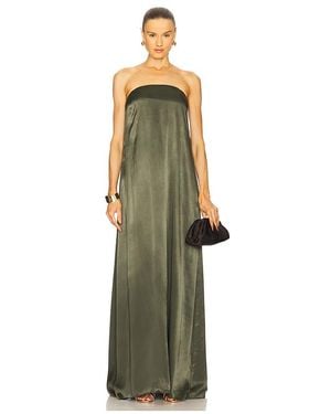 Shona Joy La Lune Strapless Column Maxi Dress - Green