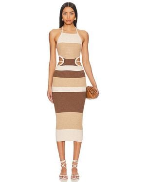 Camila Coelho Emlyn Stripe Knit Dress - Natural
