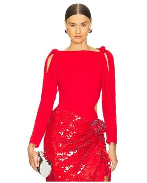 ROTATE BIRGER CHRISTENSEN Knotted Bodysuit - Red