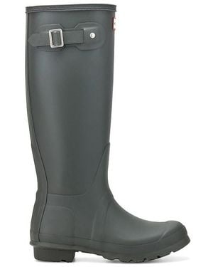 HUNTER BOTTINES ORIGINAL TALL en Olive - Noir