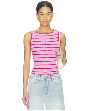 Free People Tilly Striped Vest - Red