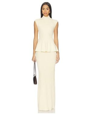 Lovers + Friends Florie Mock Neck Maxi Dress - Natural