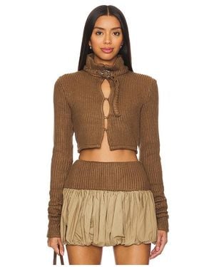 ZEMETA Locket Cardigan - Braun