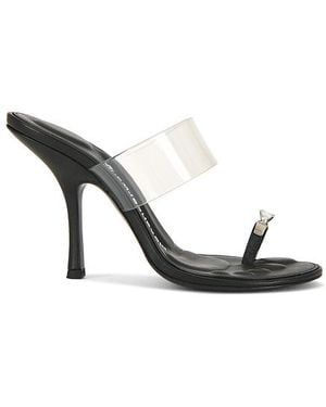 Alexander Wang Bianca 105Mm Sandal With Crystal Toe Ring - Black