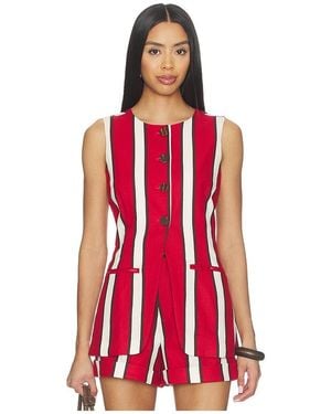 Simon Miller Del Mar Linen Vest - Red