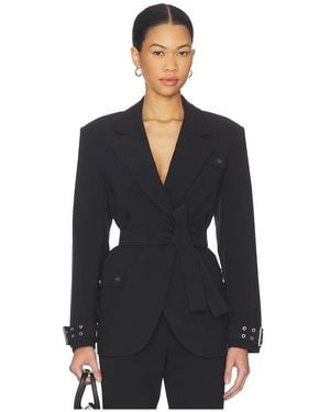 Ganni Future Twill Suitng Blazer - Black