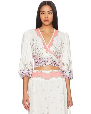 Agua Bendita X Revolve Asia Cropped Blouse - White