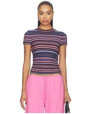 Pistola Selene Short Sleeve Sweater Tee - Purple