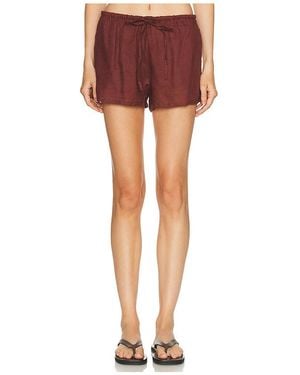 Mikoh Swimwear Uma Shorts En Color Marrón Talla (También En 2/M, 3/L) - Rojo