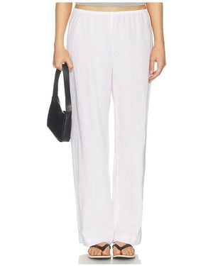 DONNI. The Linen Simple Pant - White