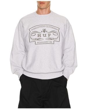 Huf Worldwide Clothiers Crewneck Sweatshirt - White