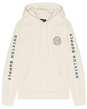 Brixton Crest Hoodie - Natural